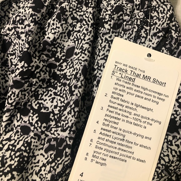 NWT Lululemon 5” Track that Shorts size 4 - Picture 6 of 9